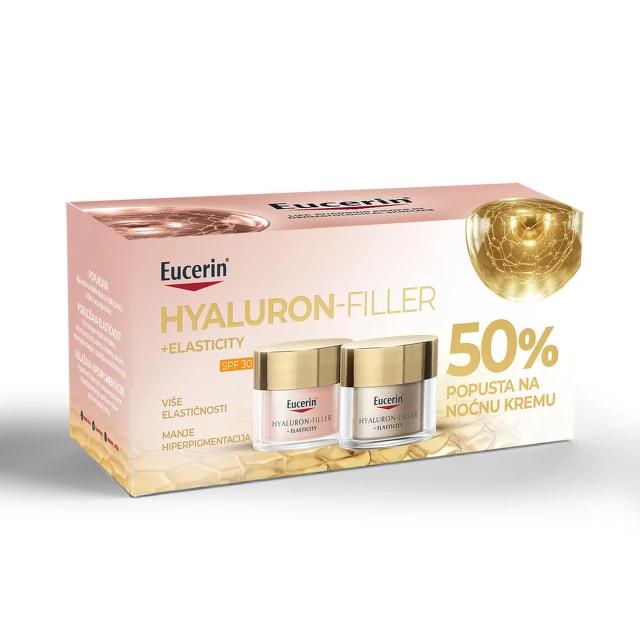 Eucerin Box Elasticity Rose Dnevna krema SPF30, 50 ml + Noćna krema, 50 ml PROMO