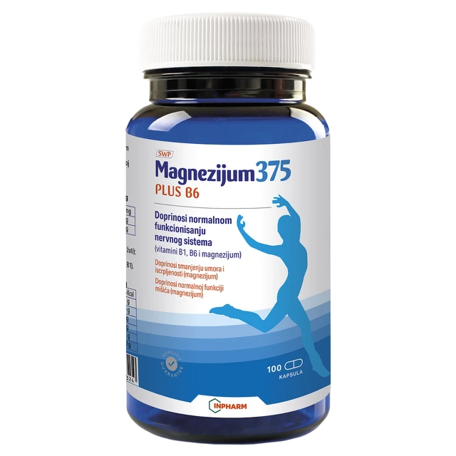 Magnezijum 375 + B6, 100 kapsula