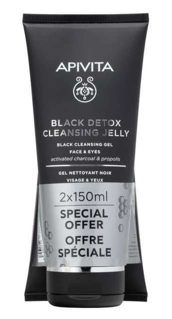 Apivita Crni detoks gel, 2 x 150 ml PROMO