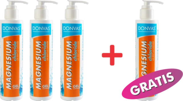 DONVAS Magnesium chloride gel, 200 ml, 3 + 1  GRATIS