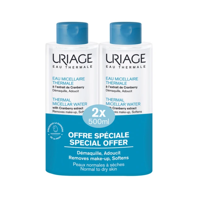 Uriage Micelarna voda za normalnu kožu, 2 x 500 ml PROMO