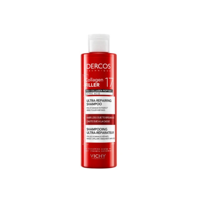 Vichy Dercos Collagen 17 Filler Ultra-obnavljajući šampon, 200 ml