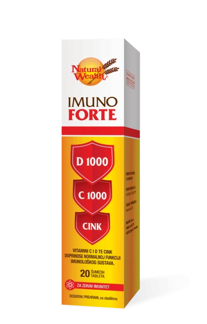 Natural Wealth Imuno Forte, 20 šumećih tableta