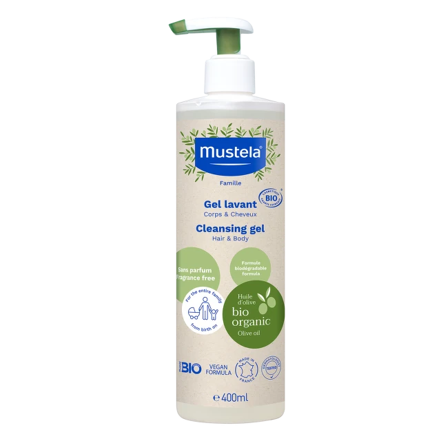 Mustela BioOrganic Gel za kupanje, 400 ml