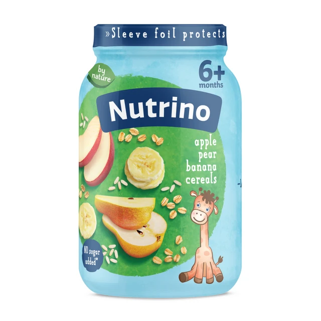 Nutrino Pire od voća jabuka, kruška, banana i žitarice 190 g