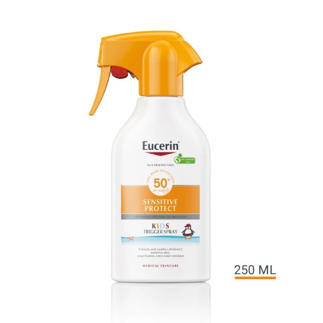 Eucerin Sun Sprej na pumpicu za zaštitu osetljive dečje kože od sunca SPF 50+, 250 ml