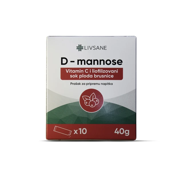 LIVSANE D-manoza prašak za pripremu napitka, 10 kesica