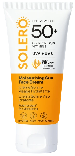 SOLERO Krema za lice za zaštitu od sunca sa koenzimom Q10 i vitaminom E SPF 50+, 50 ml