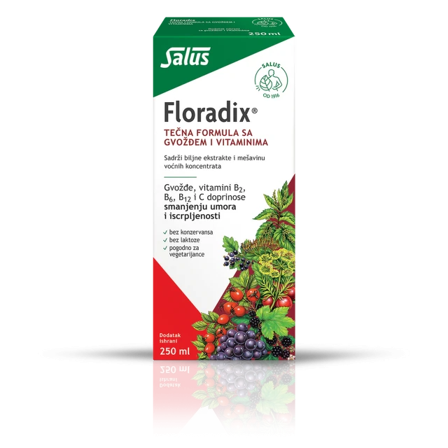 Floradix® tečna formula sa gvožđem i vitaminima, 250 ml