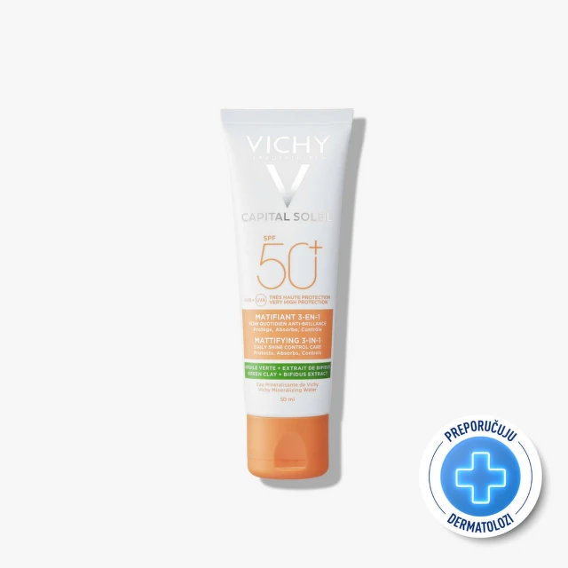 Vichy Capital Soleil Matirajuća krema 3u1 SPF 50+, 50 ml
