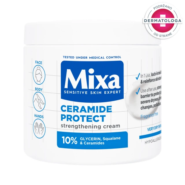 Mixa Ceramide Protect krema za jačanje zaštitne barijere kože, 400 ml