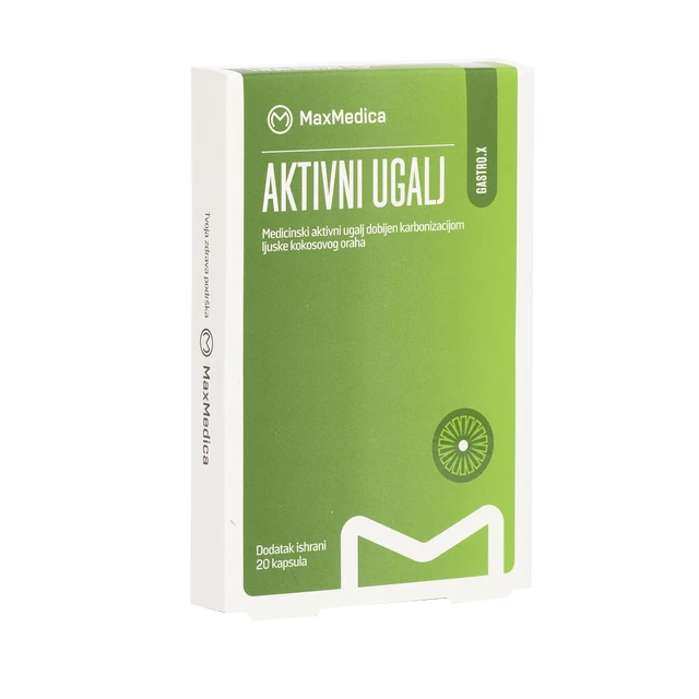 MaxMedica Aktivni ugalj 20 kapsula