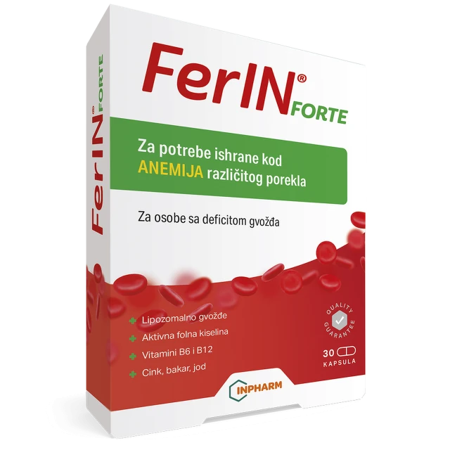 FerIN forte za anemiju, 30 kapsula