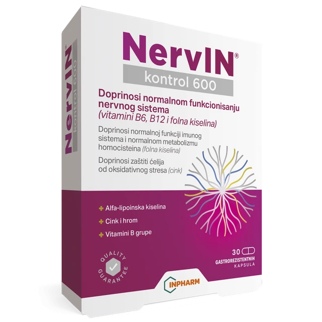NervIN kontrol 600, 30 tableta