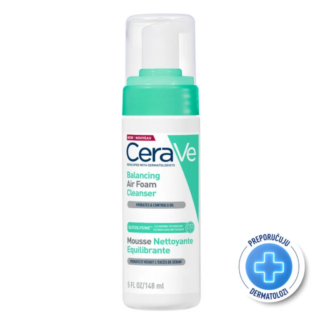 CeraVe Vazdušasta pena za čišćenje za uravnoteženu kožu, 148 ml