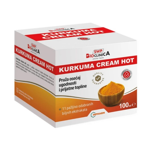 Kurkuma Cream Hot Bioclinica Za hronične bolove u kostima, 100 ml