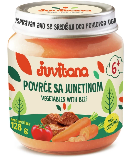 Juvitana Kašica od povrća sa junetinom 128g