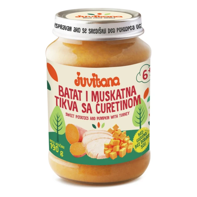 Juvitana Kašica od batata, muskatne tikve i ćuretine 190g
