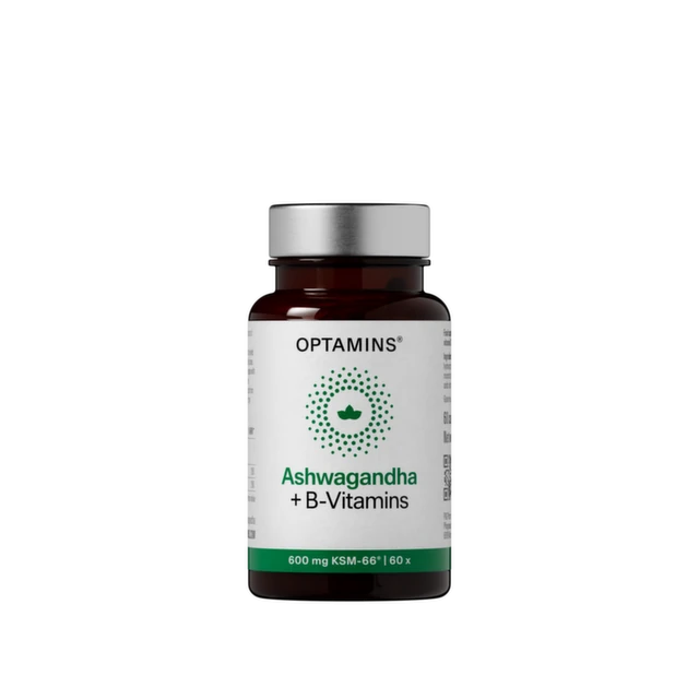 OPTAMINS Ašvaganda + B vitamini, 60 kapsula