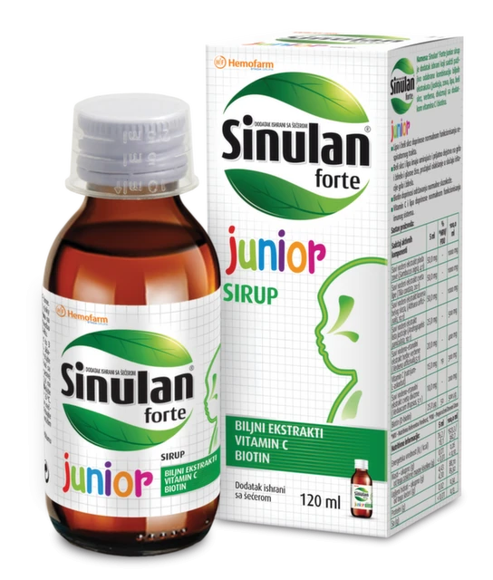 Sinulan Forte Junior sirup, 120 ml
