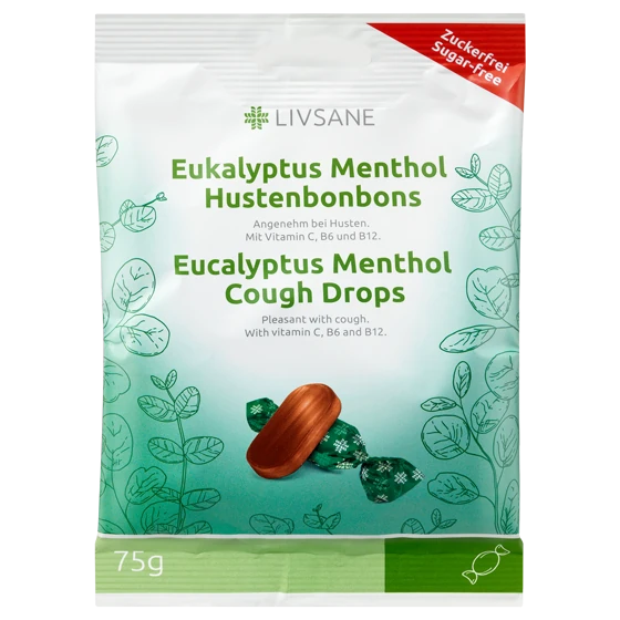 LIVSANE Bombone Eukaliptus-Mentol, 75 g