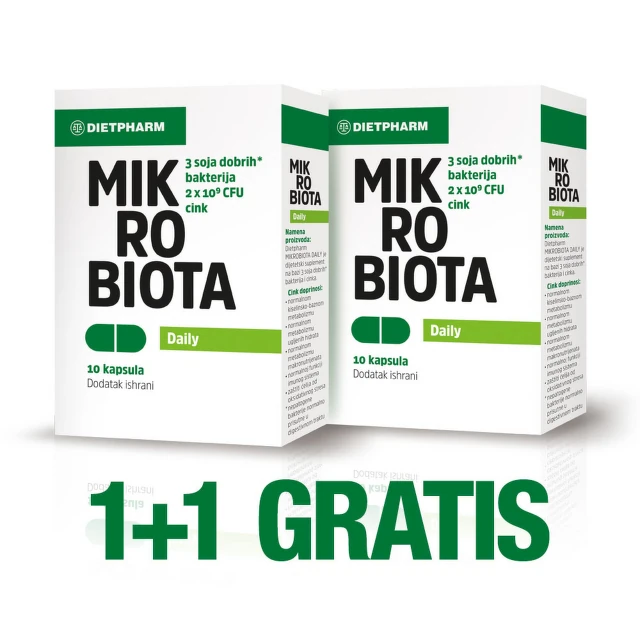 Dietpharm Mikrobiota Daily, 10 kapsula 1+1 GRATIS