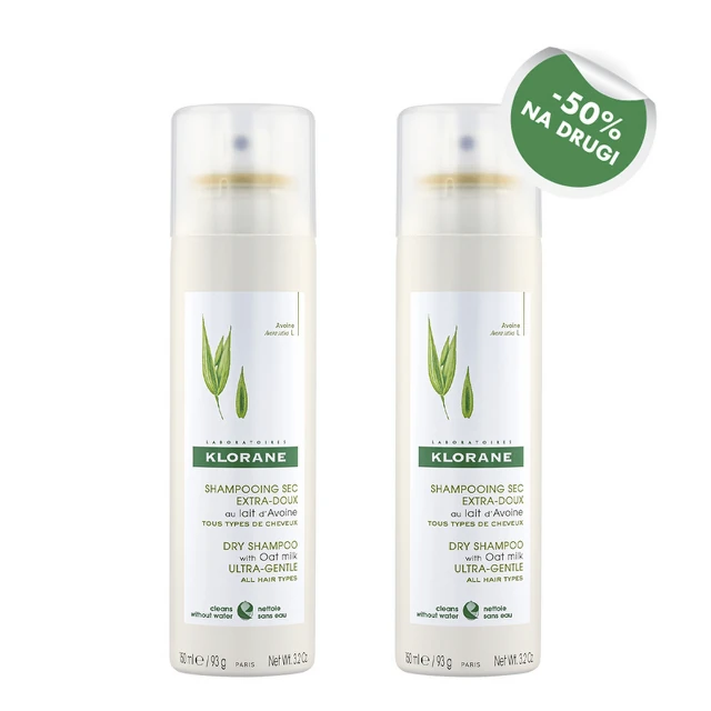 Klorane Zob šampon za suvo pranje, 150 ml + 50% popusta na drugi komad