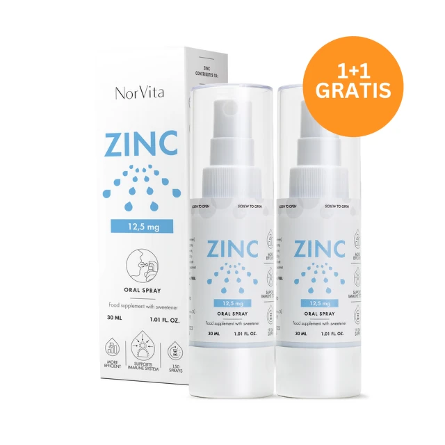 NorVita Cink oralni sprej, 30 ml 1+1 GRATIS