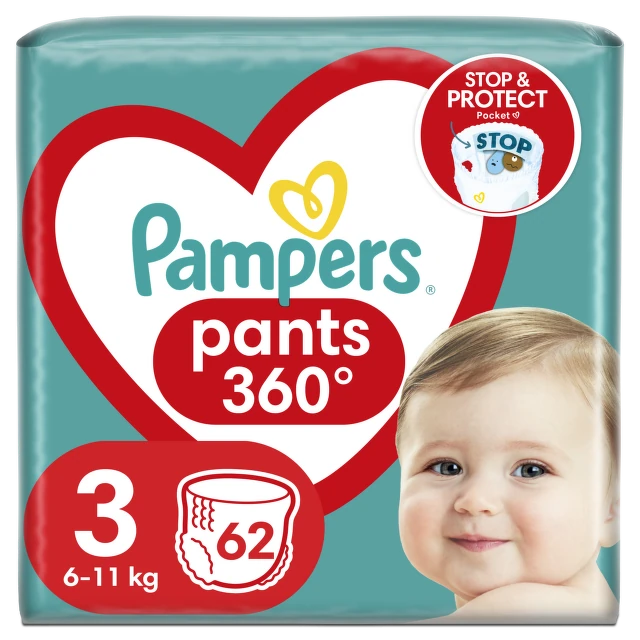 Pampers Pants pelene Midi 3 Jumbo pakovanje 6-11 kg, 62 komada
