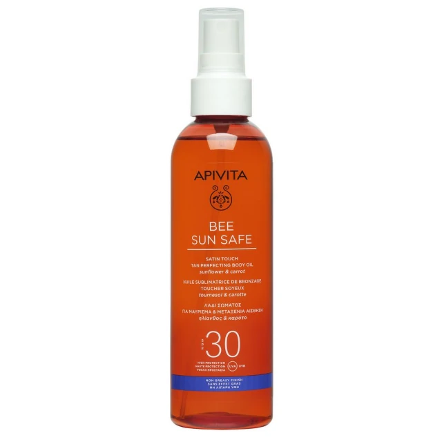Apivita Bee Sun Safe ulje za telo za perfektan ten  SPF30, 200 ml