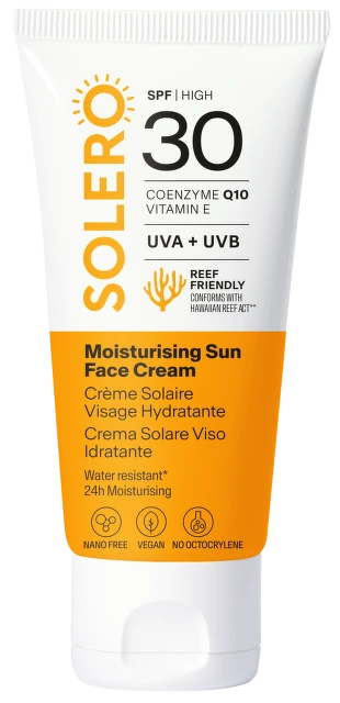 SOLERO Krema za lice za zaštitu od sunca sa koenzimom Q10 i vitaminom E SPF 30, 50 ml