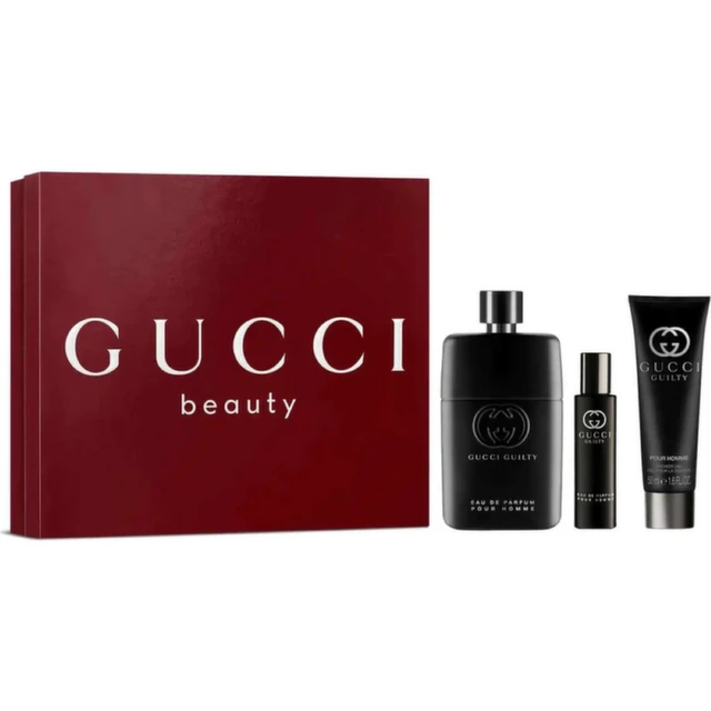 Gucci Guilty Muški poklon set EDP Parfem, 90 ml + Gel za tuširanje, 50 ml + Parfem, 15 ml