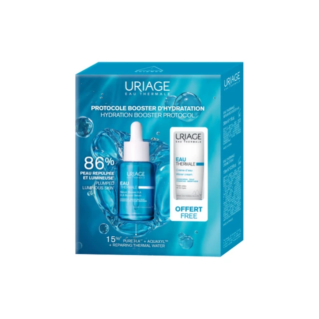 Uriage Eau Thermale Set H.A. Booster serum, 30 ml + Krema, 15 ml GRATIS