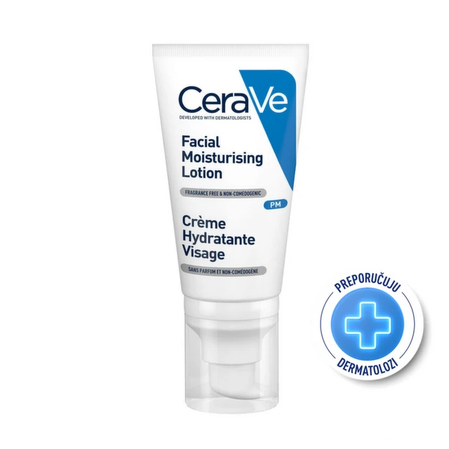 CeraVe Hidratantna nega za lice za normalnu i suvu kožu, 52 ml