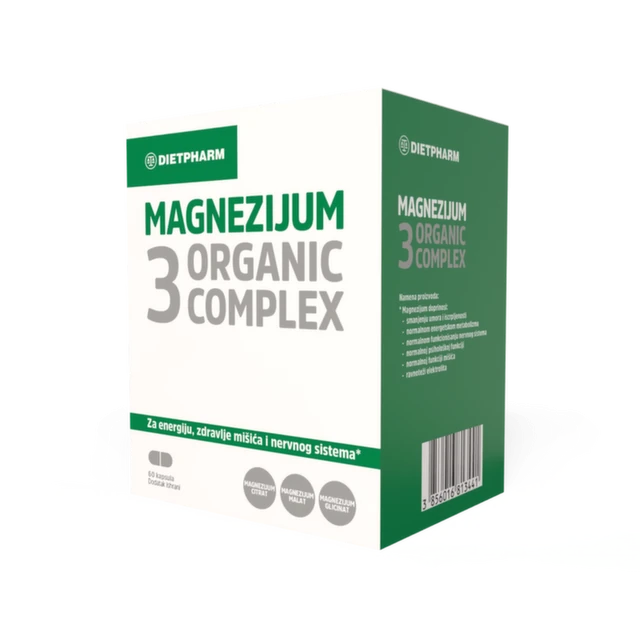 Dietpharm Magnezijum 3 Organic Complex, 60 kapsula