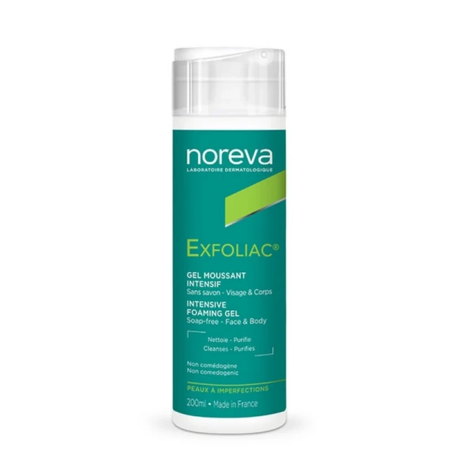 Poklon Noreva Exfoliac Penasti gel sa AHA kiselinama, 200ml