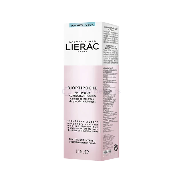 Lierac Dioptipoche - Gel oko očiju protiv nadutih podočnjaka, 15 ml