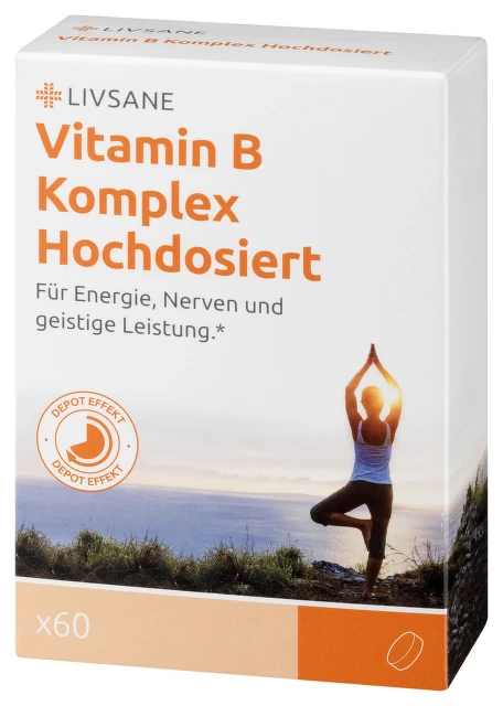 LIVSANE Vitamini B kompleksa, visoka doza, tablete