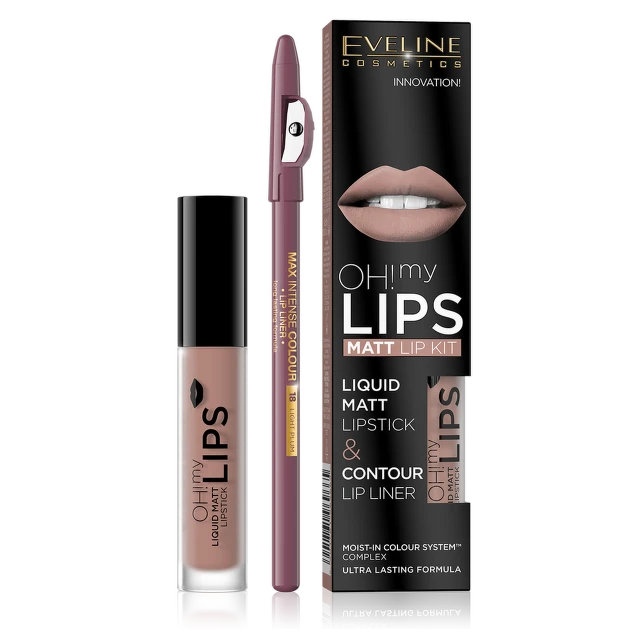 Eveline OH My Lips Liquid Matt Lipstik&Lip Liner 08