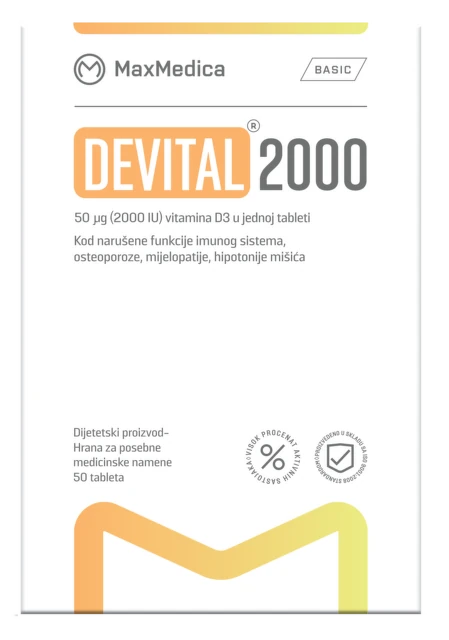 MaxMedica Devital direkt 2000 IU, 30 tableta
