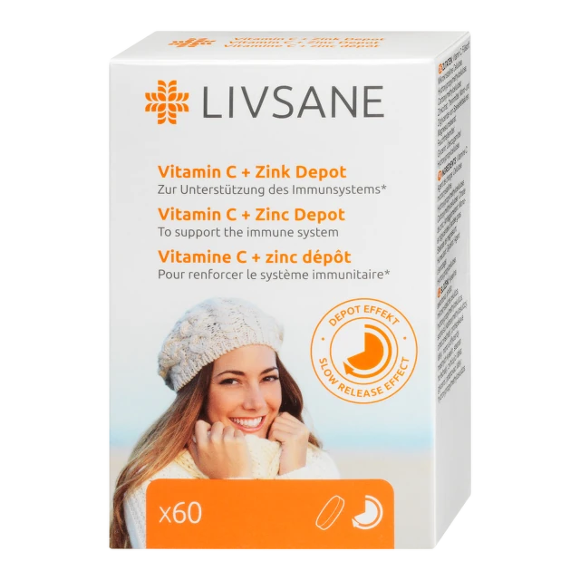 LIVSANE Vitamin C + cink depo tablete