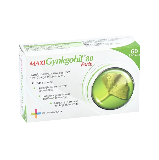 Gynkobil maxi forte 80 mg 60 kapsula