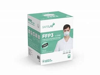Zaštitna maska FFP3 sa ventilom bela, 10 komada