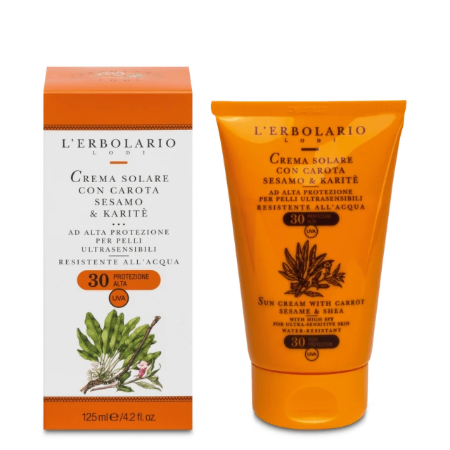 Lerbolario krema za zaštitu od sunca za jako osetljivu kožu SPF 30, 125 ml