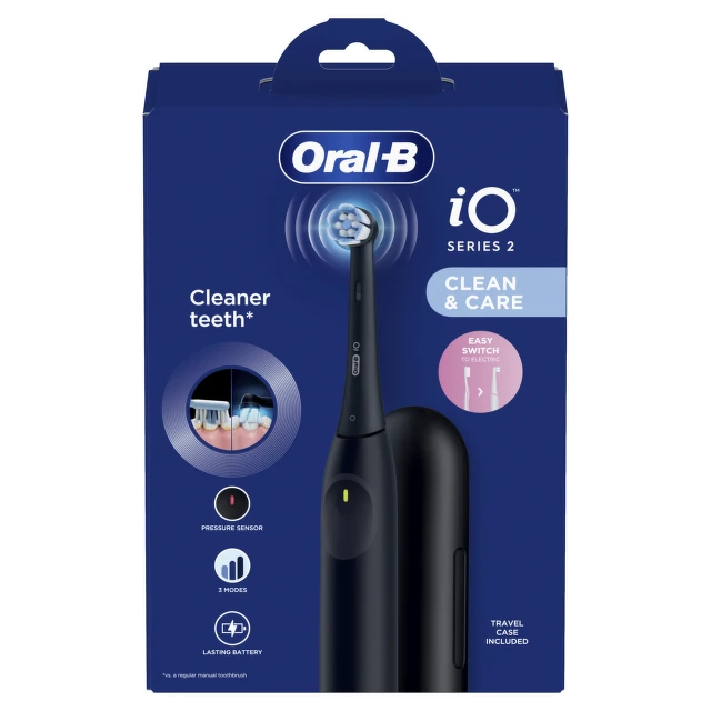 Oral-B iO 2 električna četkica za zube crna, putni set