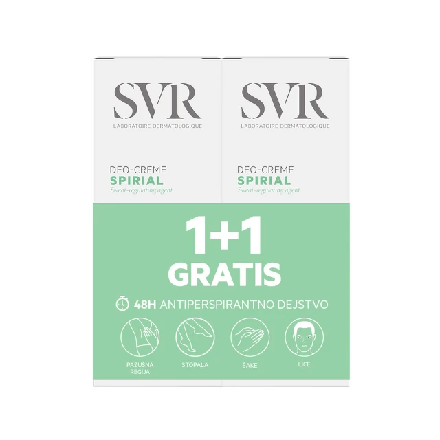 SVR Spirial Deo-krema, 2x50 ml PROMO