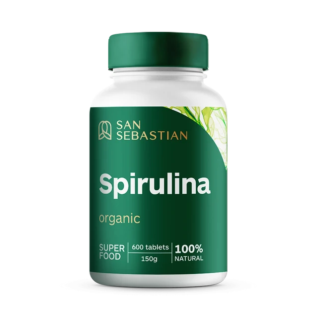 Spirulina San Sebastian Organic, 600 tableta