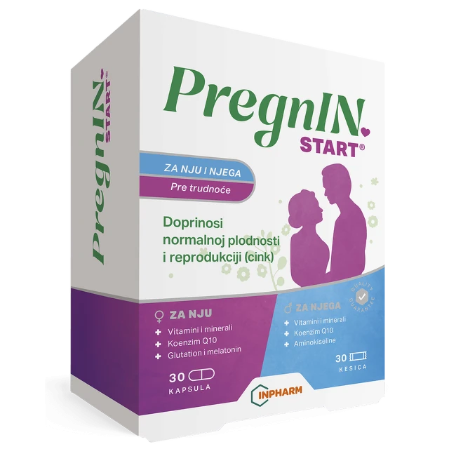 PregnIN start pre trudnoće, 30 kapsula + 30 kesica
