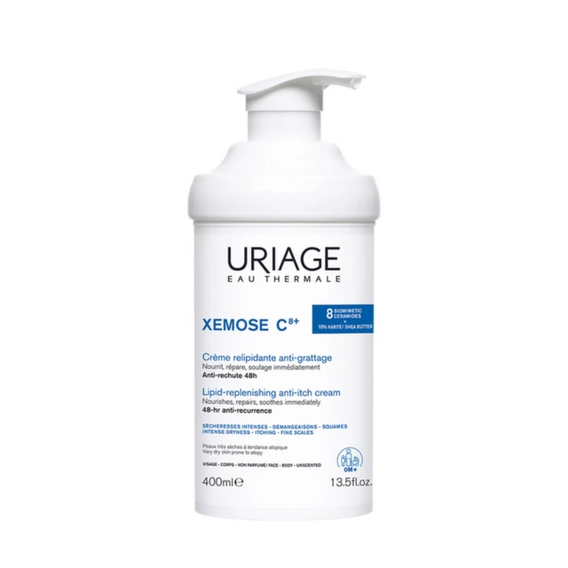 Uriage Xemose C8+ Krema za obnavljanje lipida protiv svraba, 400 ml