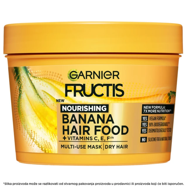Garnier Fructis Hair Food Banana Maska, 390 ml